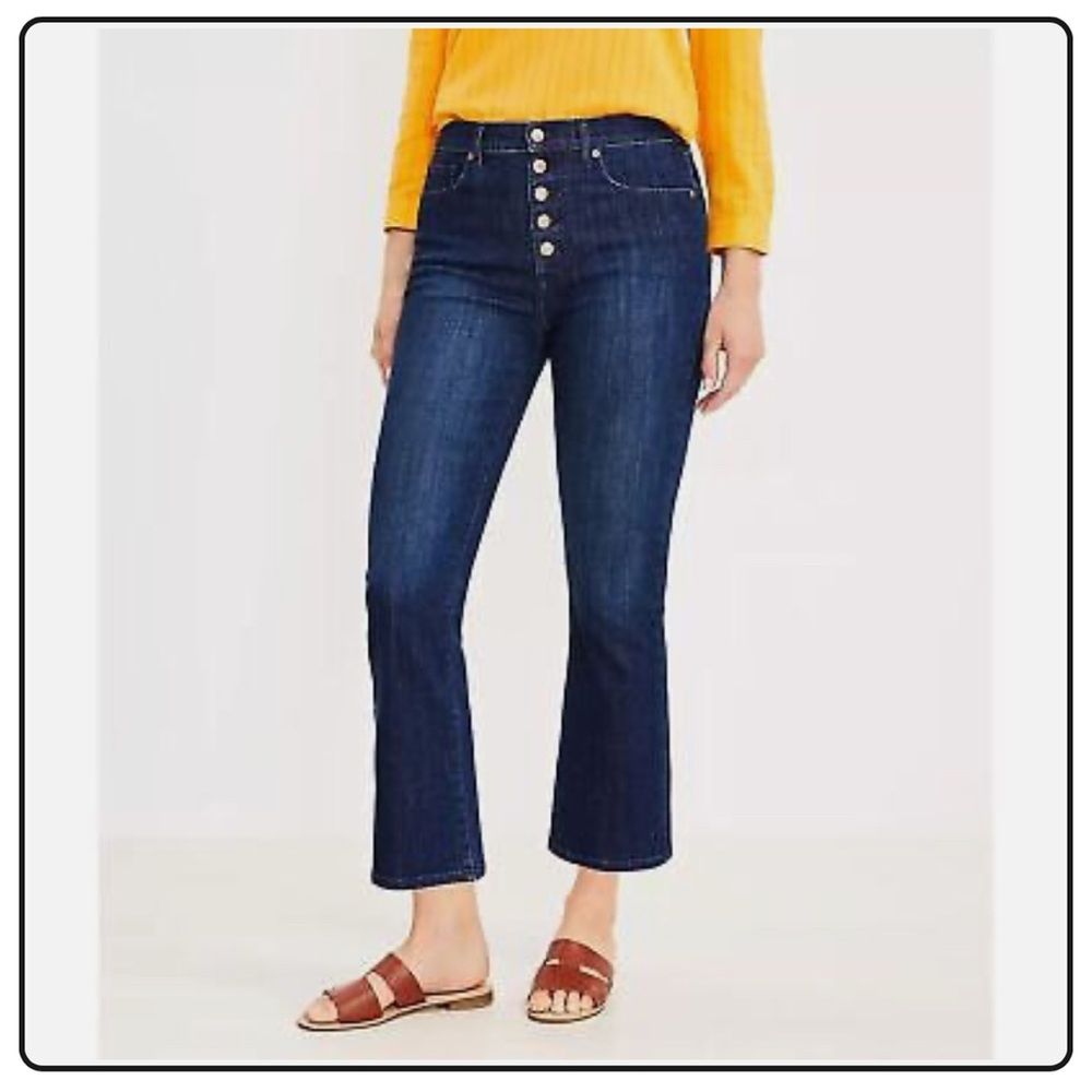 EUC LOFT Kick Crop Jeans. Size 10/30 Petite.